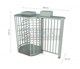 Torniquete Alto 3-A + Puerta Alta Bidireccional Automática