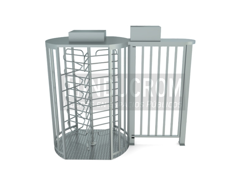 Torniquete Alto 3-A + Puerta Alta Bidireccional Manual Torniquete Alto 3-A + Puerta Alta Bidireccional Manual